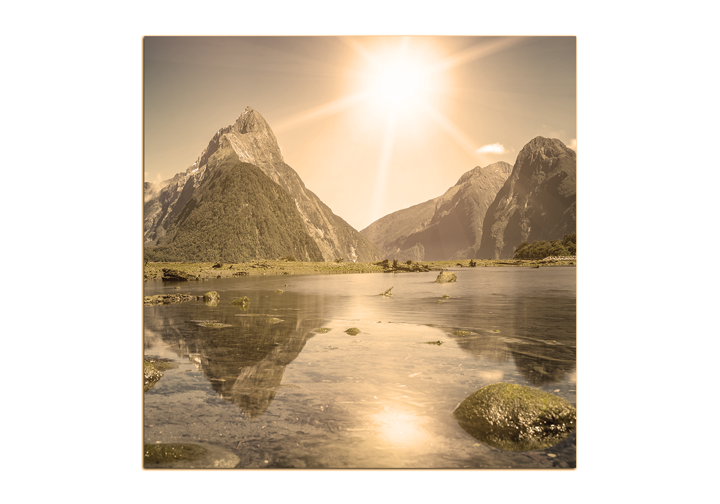 Obraz na plátně - Fjordy - čtverec Obraz na plátně - Fjordy - čtverec